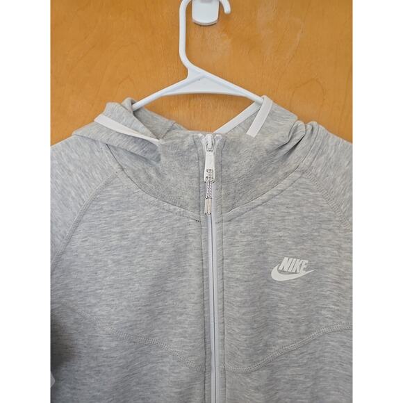 Nike Sweater Womens XL Heathered Gray Tech Fleece Sportswear Full-Zip Hoodie - Picture 2 of 5